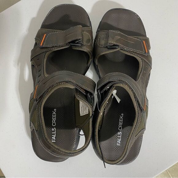 Falls Creek River Camo Sport Hiking Sandals Size 10 Brown Green NWT - Picture 6 of 9